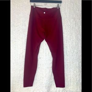 Lululemon Align tights,extra high ,wine size 10